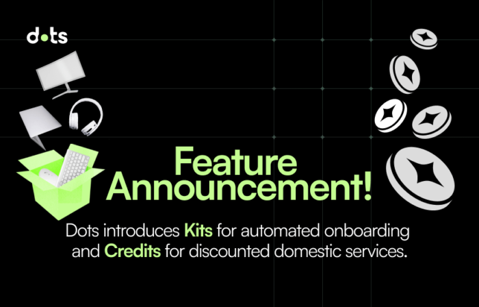 Blog Cover for Kits and Credits Feature Announcement on Dots